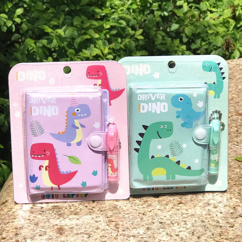1 Set Dinosaur Doll Notebook with Ballpoint Pen Kawaii Girl Writing Diary Book for Kids Gift School Stationery Supply Notebooks