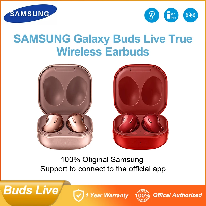 

Samsung Galaxy Buds Live Wireless Headphones R180 Bluetooth Earphones AI Noise Cancellation System Bluetooth Stylish Fit In Ear