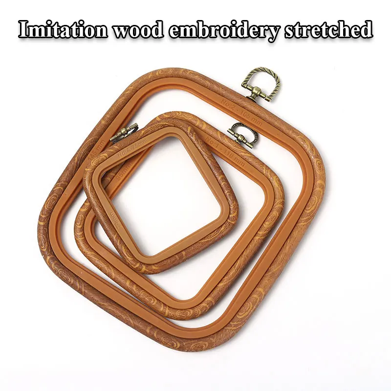 

Retro Embroidery Ring DIY Sewing Hoop Tool Plastic Round Hoop Imitation Wood Stretch Embroidery Stretch Plastic Various Models