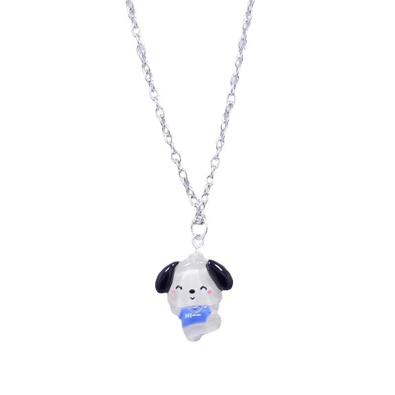 Кавайное студенческое ожерелье Sanrio Kuromi милая цепочка с кулоном в виде коричной