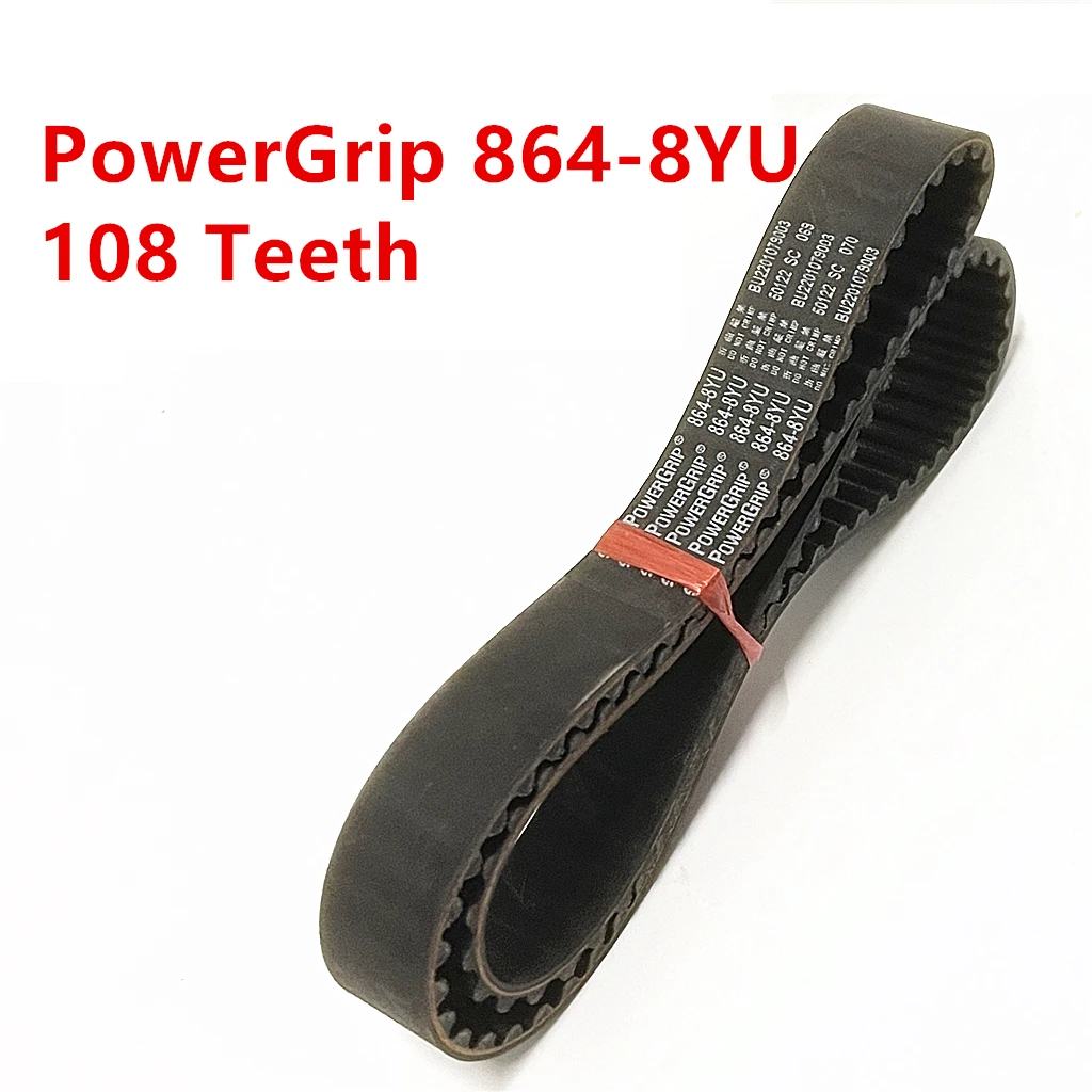 Фото Ремень приводной PowerGrip 864-8YU с 108 зубьями, профиль Arc Tooth, для 3D-принтеров, гравировальных станков, токарных станков с ЧПУ, роботов, шпинделей, генераторов №1