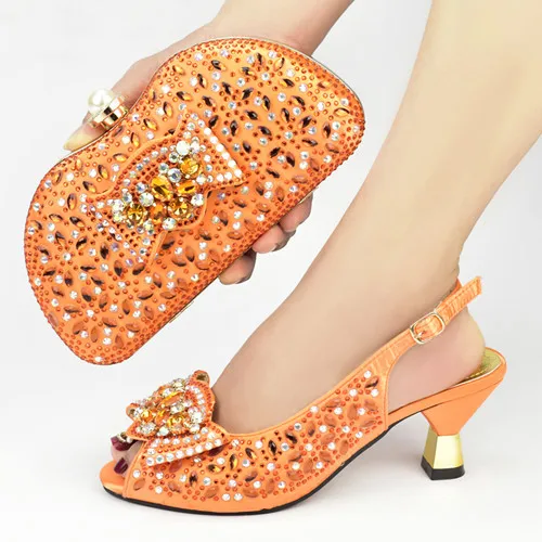 

Комплект из туфель и сумочки doershow в итальянском стиле, итальянские африканские женские вечерние туфли и сумки оранжевого цвета, женская обувь! STO1-10