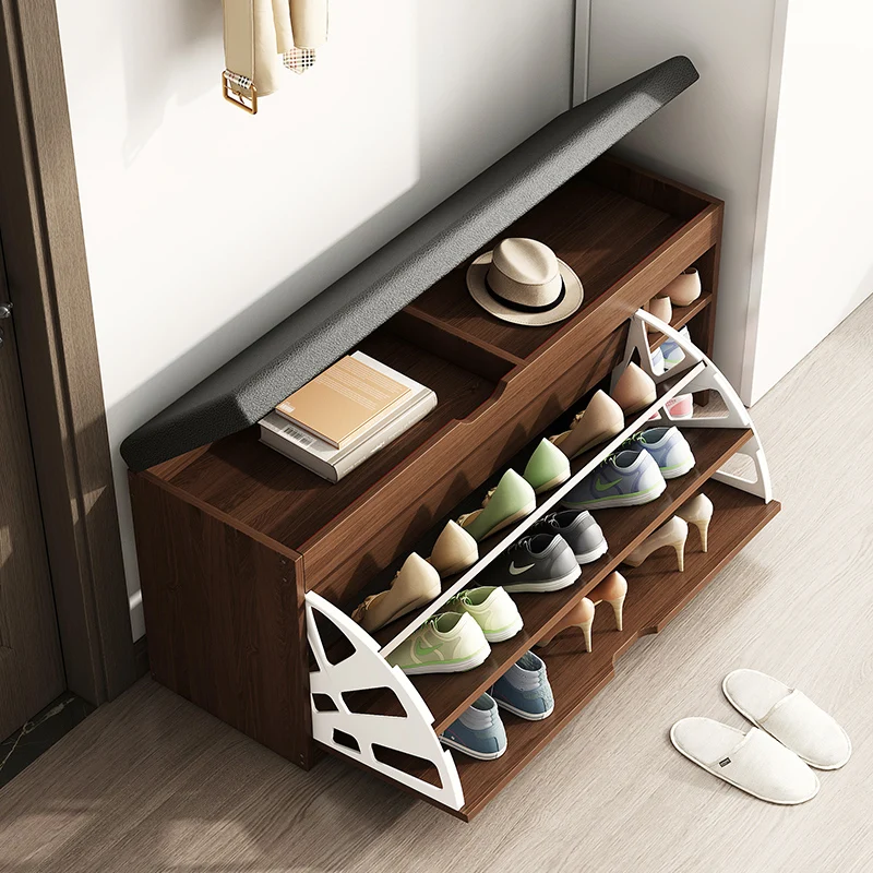 

Simple Ritating Shoe Cabinets Wood Living Room Design Modern Rotating Shoe Rack Free Shipping Storage Bench Scarpiere Furniture