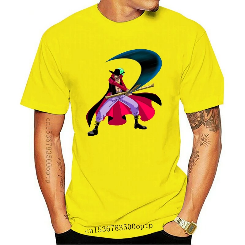 

Camiseta de una pieza para hombre y mujer, camisa blanca con Dracule Mihawk Zoro Master Art, disponible, 2