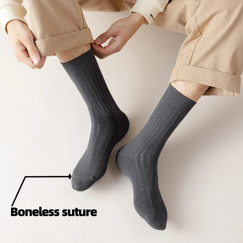 Cotton Men Business Long Socks Deodorant Sweat-absorbing Stockings Spring Summer and Autumn Style Tall Tube