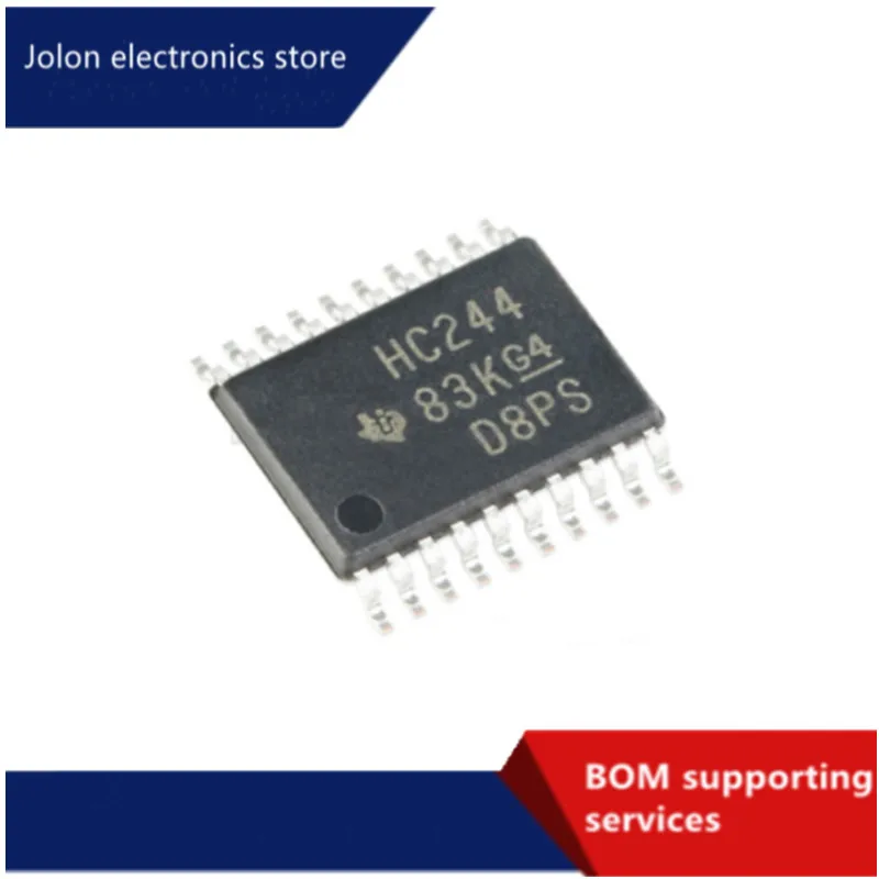 

The new SN74HC244PWR screen printing HC244 package TSSOP-20 three-state output eight-way buffer, integrated circuit chip