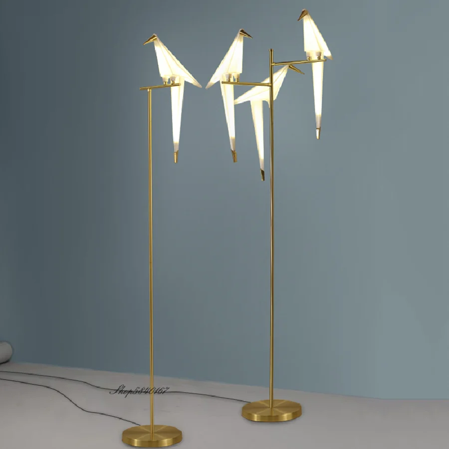 

Скандинавский дизайнерский напольный светильник с изображением птиц, светодиодные лампы-подставки для гостиной, спальни, домашнего декора