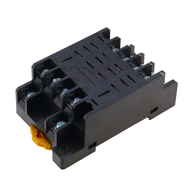 LY4NJ HH64P AC 110V 220V DC 12V 24V 14PIN 10A silver contact Power Relay Coil 4PDT with socket Base LY3NJ HH62P LY2NJ