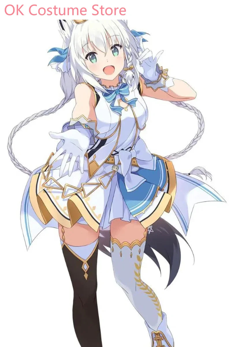 Костюм для косплея Hololive Shirakami Fubuki костюм косплей-костюм униформа игры на Хэллоуин