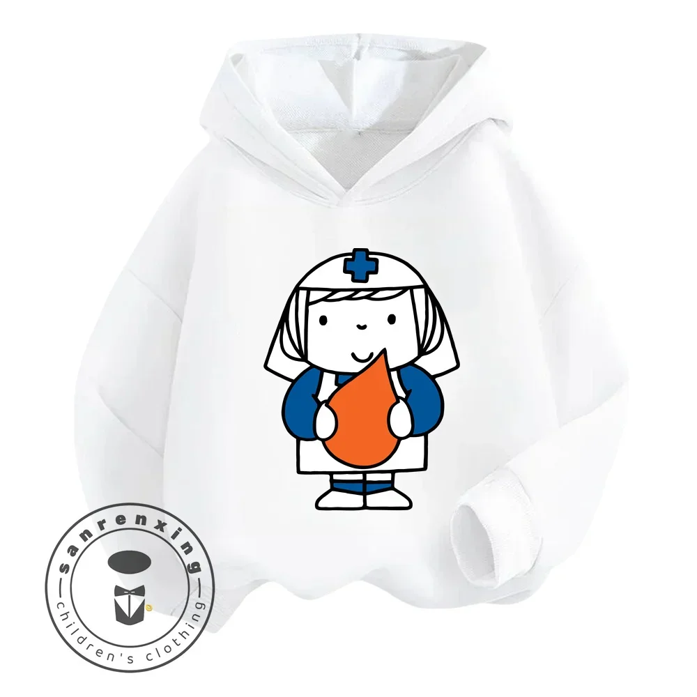 Толстовка С Мультяшным Принтом Miffy — Дышащая Легкая Детская Длинными Рукавами