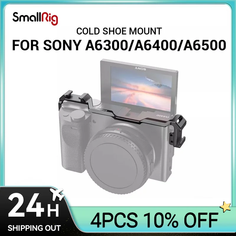 

SmallRig Cold Shoe Relocation Mount for Sony A6100 / A6400 / A6500 w/ 2 cold Shoe Mount For Microphone DIY Options 2334