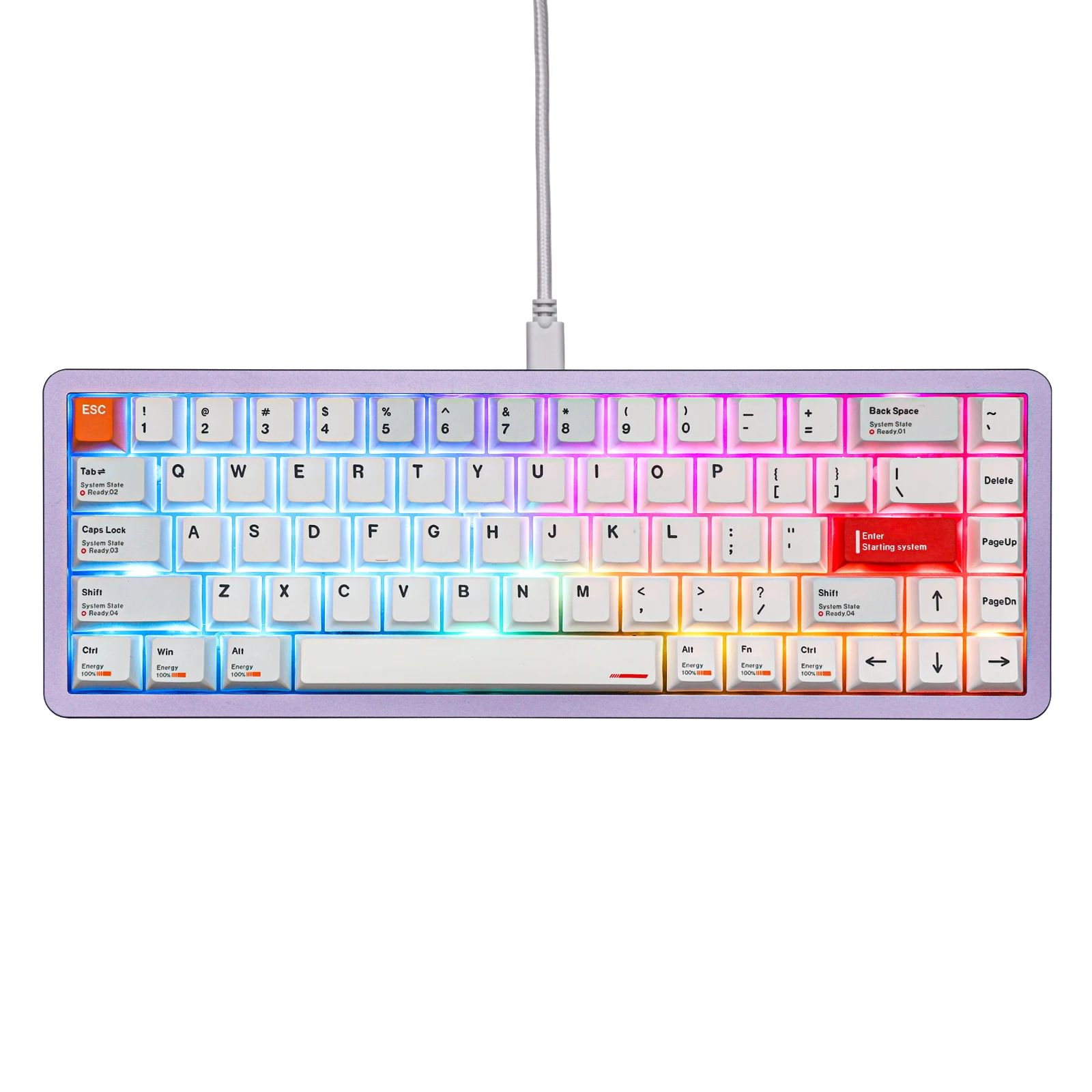 Everglide AE68 65% 68 клавиш триггер с эффектом Холла Проводная игровая клавиатура
