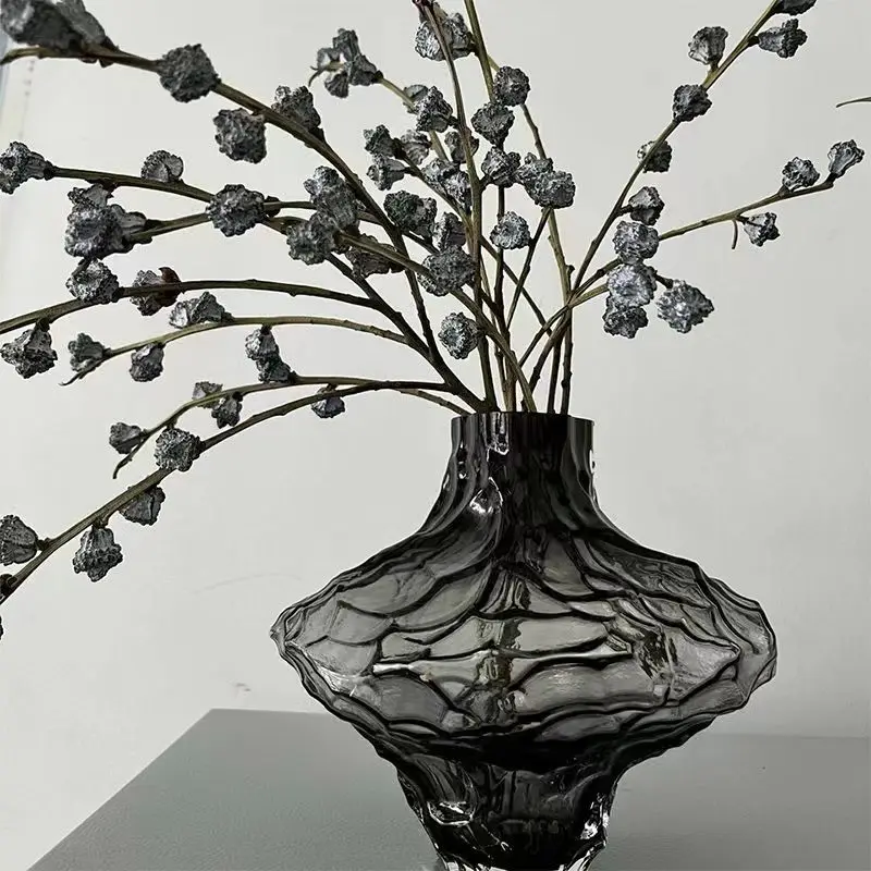

Irregular Flower Vase Decoration Home Decor Accessories for Living Room Nordic Classic Dining Room Glass Tabletop Vases