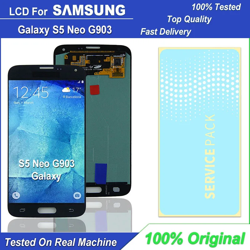 Оригинальный ЖК-дисплей Super AMOLED 5,1 дюйма S5 NEO G903 для Samsung Galaxy SM-G903M, G903, G903F, ЖК-цифровой сенсорный экран в сборе