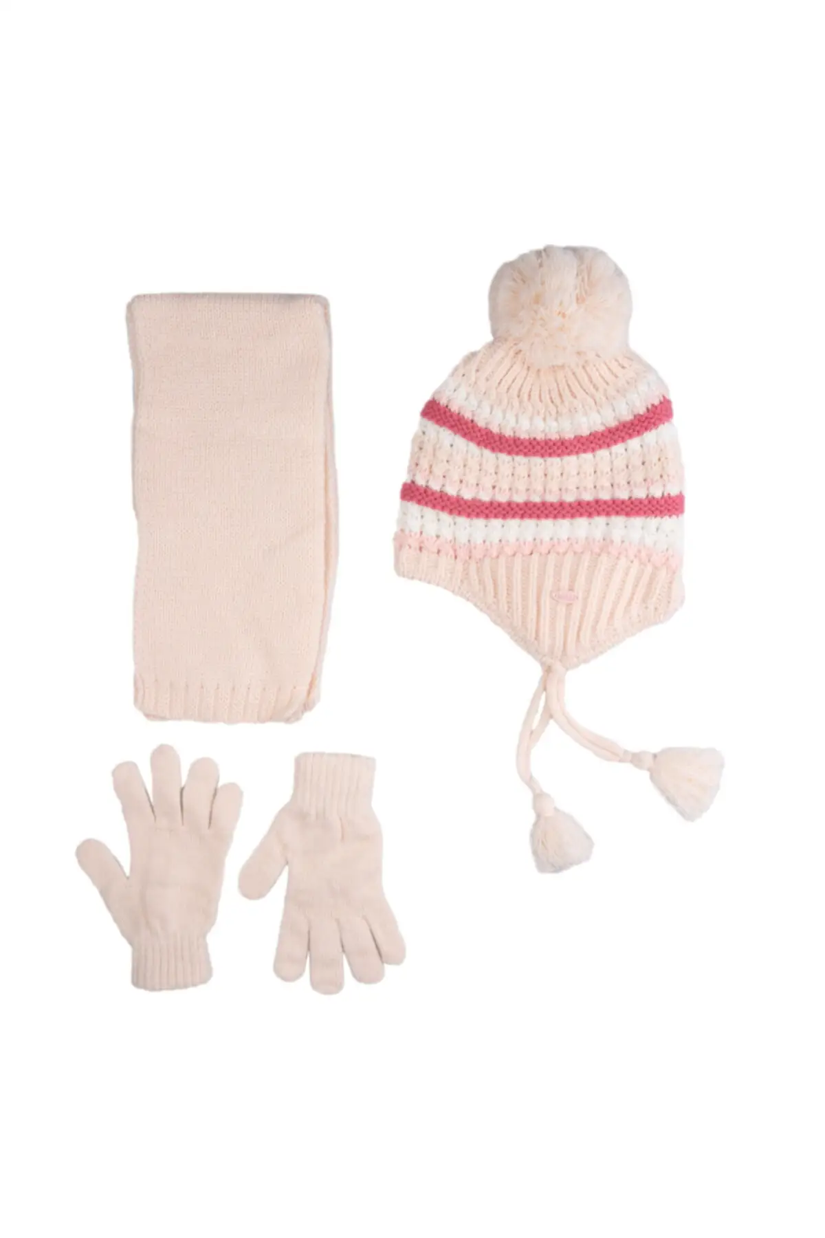 

Шарф, шапка и перчатки для девочек 3 шт. Набор