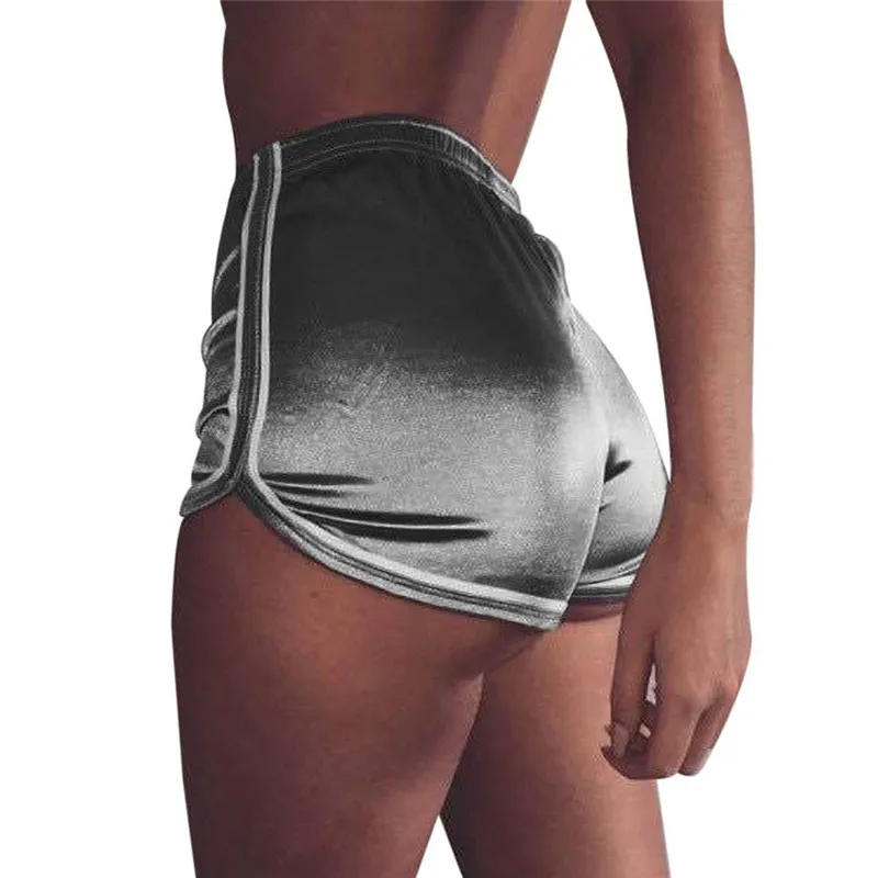 

Summer Ladies Shorts Beach Casual Solid Color Stretch High Waist Quick Dry Fashion Skinny Wild Ladies Shorts