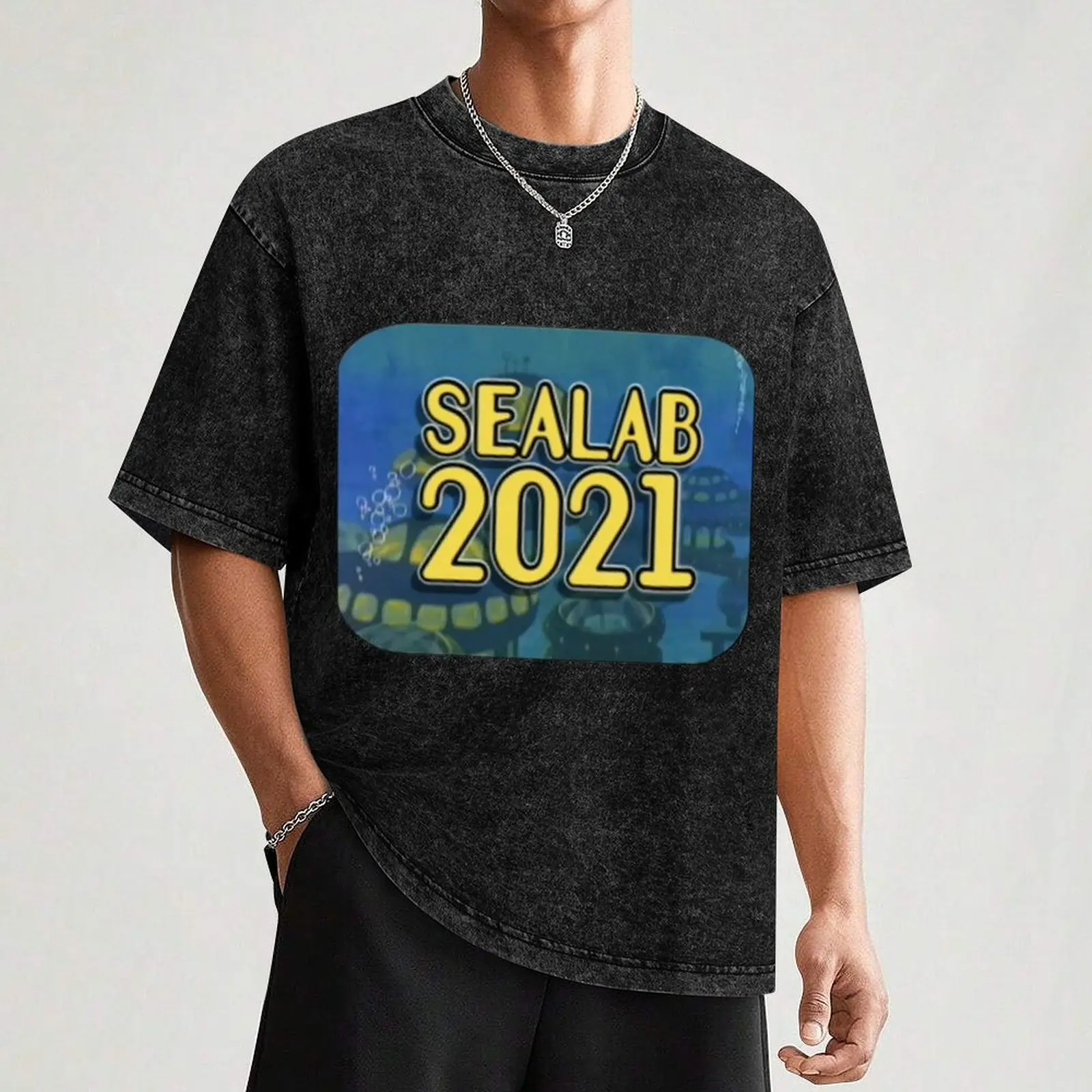 Фото Футболка Sealab 2021, удобная рабочая футболка для мужчин №3
