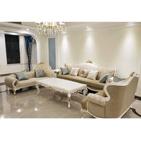 european style cloth sofa 123 combined solid wood washable neoclassical small and medium sized living room sofa