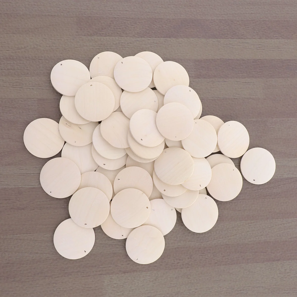 

50pcs Round Pieces 4cm DIY Craft Piece with Hole for Crafts Project