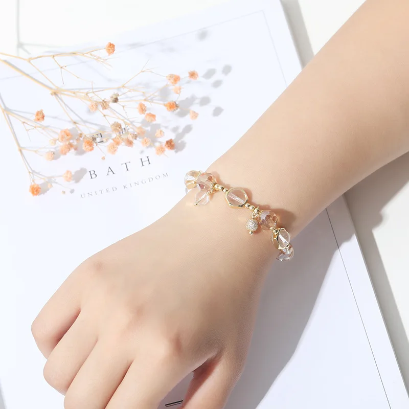 

2022 Bracelet for Women Amethyst Jewelry Girlfriend Bracelet Women's Design Purple Crystal Bracelet