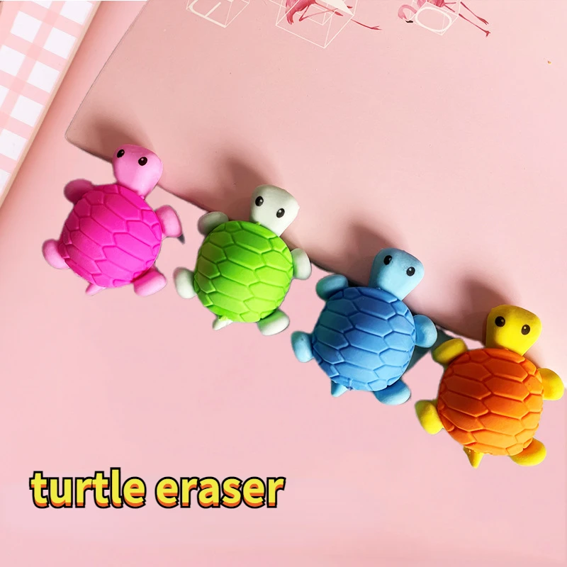 

Creative Cartoon Tortoise Pencil Eraser Student Cute Animal Shape Kindergarten Prize Gift Kawaii School Supplies Stationery