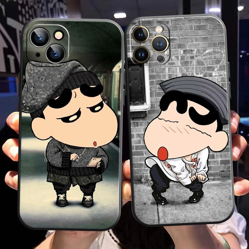 

Cute Crayon Shin-chan For Apple iPhone 13 12 11 Pro 12 13 Mini X XR XS Max 5 6 6S 7 8 Plus SE2020 Phone Case Silicone Cover