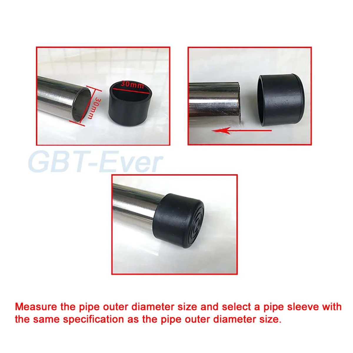 1/2/4/8 шт. ID 6-63 мм черный ПВХ мягкий резиновый рукав для труб круглые колпачки