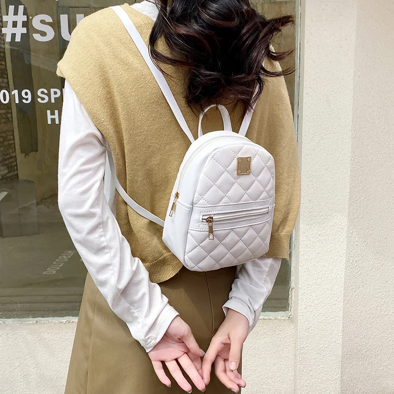 

Fashion Backpack for Women Rhombus Women's Bags Casual Women's Backpack Small School Bag Mobile Phone Bag Casual Tr