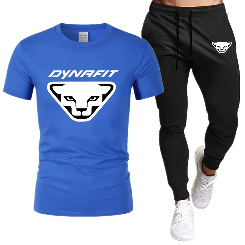 

DYNRFIT, Новинка лета 2023, Мужская футболка с круглым вырезом + брюки, спортивный костюм, мужской костюм, футболка с коротким рукавом, повседневный спортивный костюм