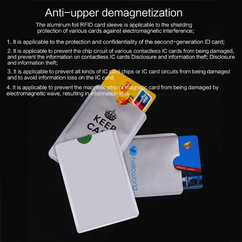

Чехол для банковской карты, защита от кражи личных данных RFID, алюминиевый держатель удостоверения личности