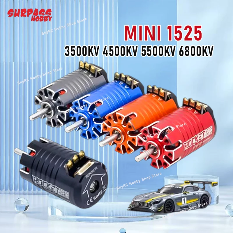 Фото ROCKET-RC MINI 1525 Бесщеточный двигатель с датчиком 3500 кВ 4500 кВ 5500 кВ 6800 кВ для мини-автомобилей с дистанционным управлением 1/28 1/24 (москитные автомобили) №1