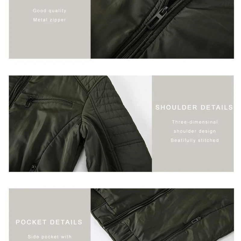 Winter Jacket Men Parka Military Tactical Bomber Jacket Stand Collar Solid Zipper Warm Coat Cheap Men's Clothing Parkas