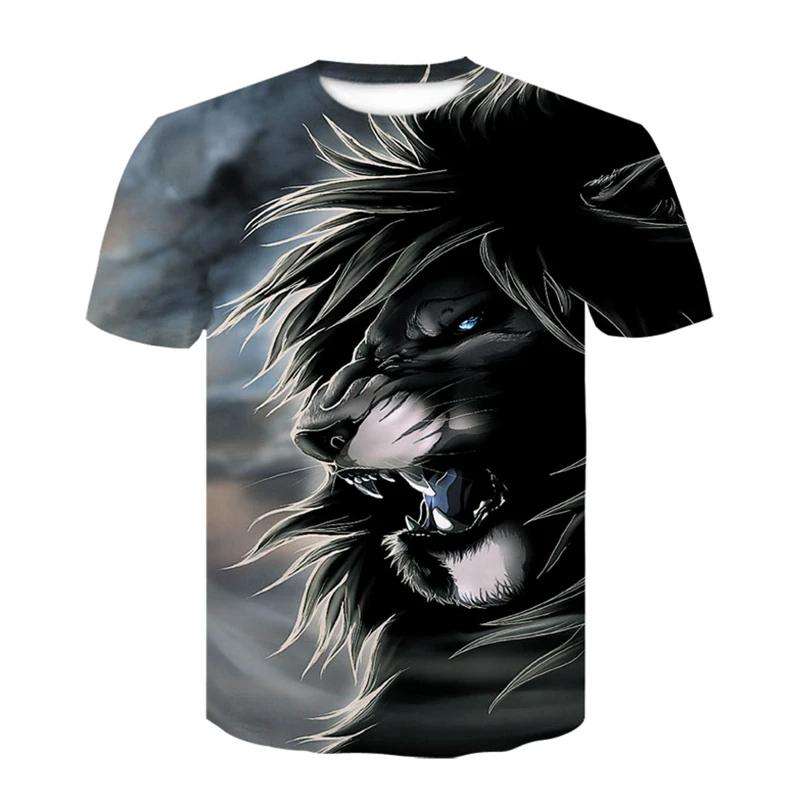 hot style mens t shirt 3d animal print stereo dominator black panther short sleeved t shirt casual funny design top free global shipping