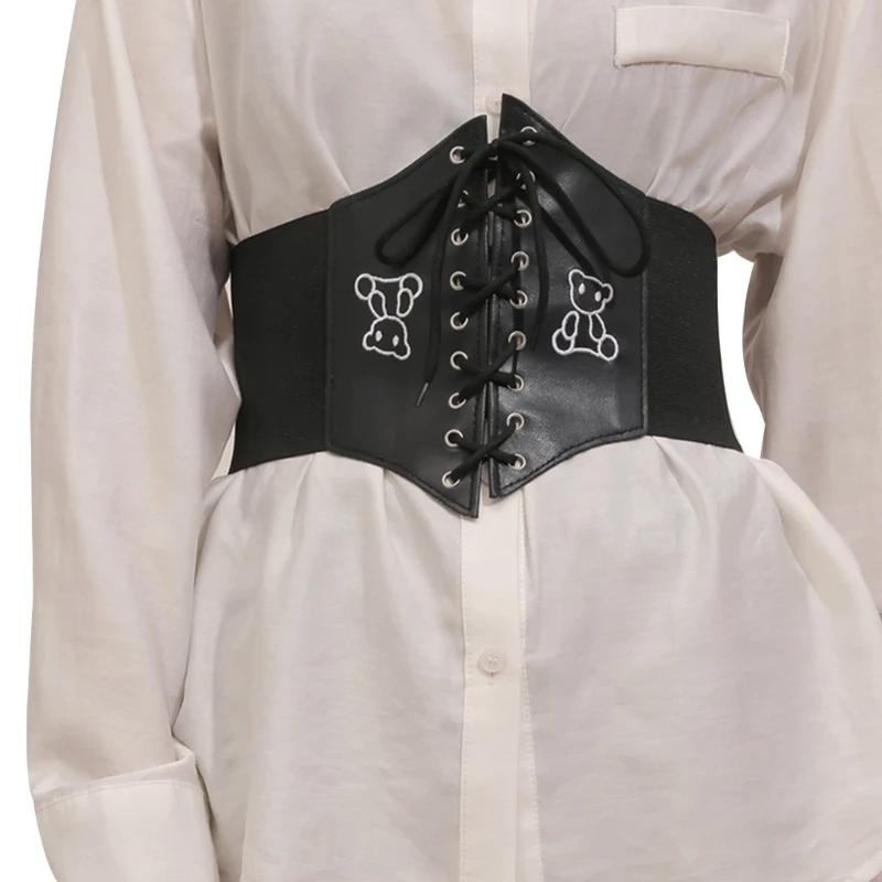 

Embroidery Pattern Waist Trainer Women Daily Corset Body Shaper Girdle Trimmer Extender Streetwear Waist Decorations