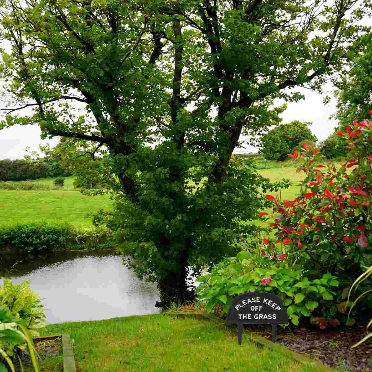 

Sign Off Lawn Signs Keep Reminder Stake Stakes Garden Yard The Warning Reminding Metal Stay No Dog Park Black Iron Ground