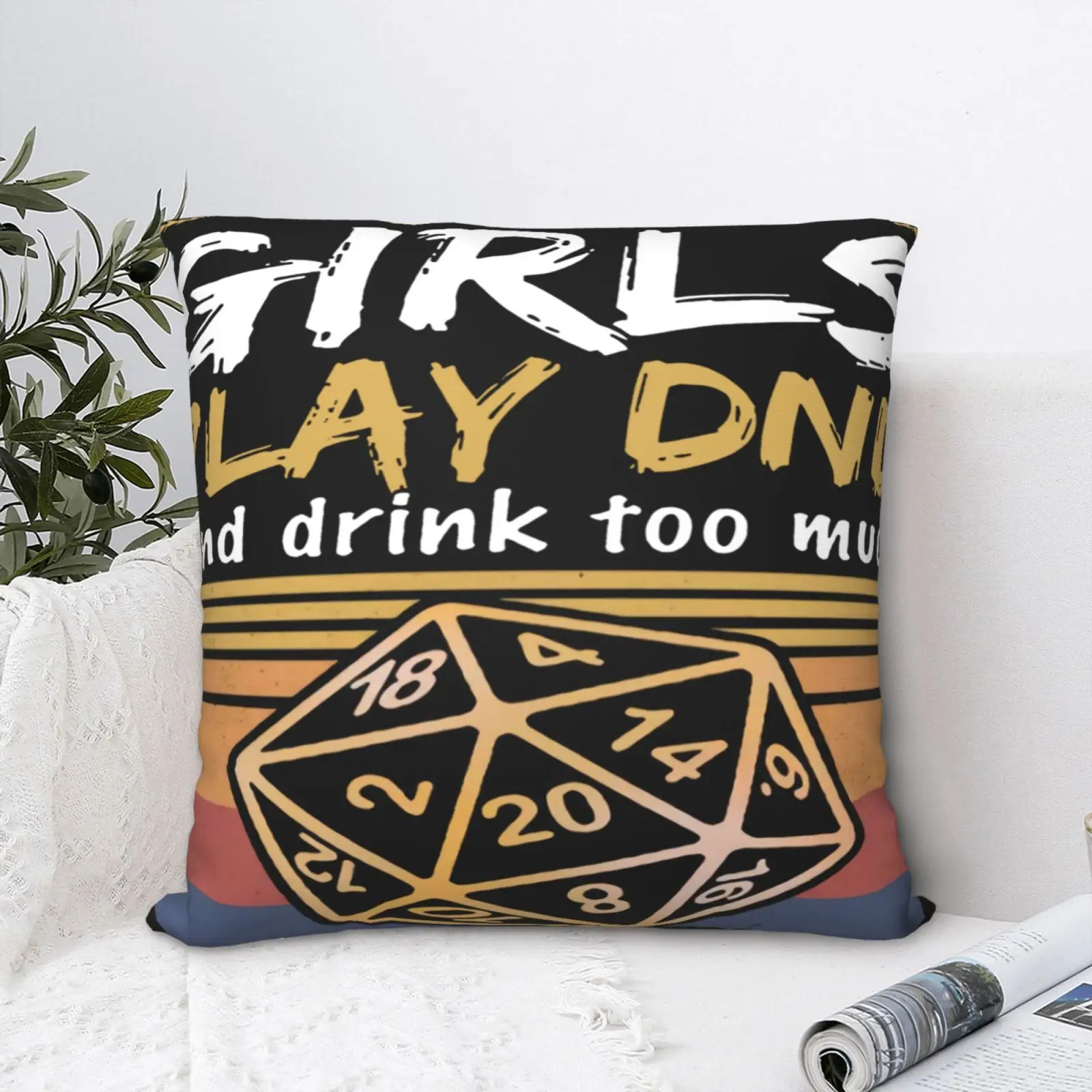 

Some Girls Play Dnd Tabletop Rpg Pillow Case Anime Pillow Case With Zipper Accessories For Home Decor Pillow Cases Kawaii Sofa