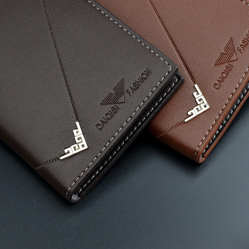 New Hot Men PU Leather Wallets Men's Long Design Causal Purses Male Folding Wallet Coin Card Holders High Quality Slim Money Bag