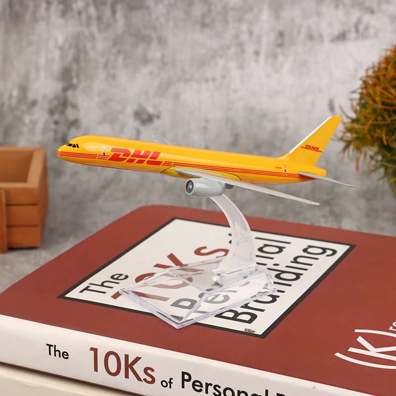 16 см масштаб 1:400 металлическая копия самолета модель из сплава DHL желтая грузовая