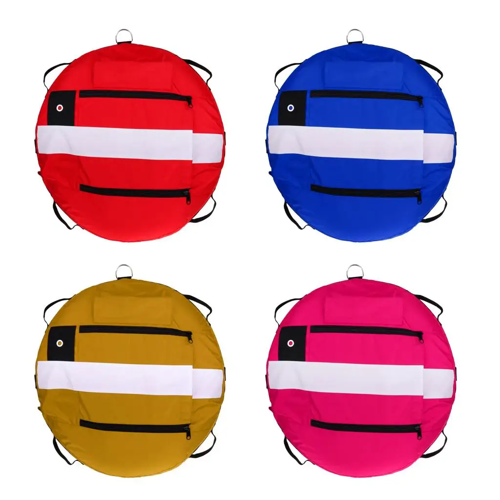 Freediving Inflatable Float Buoy Safety  & D , Loops for Scuba Diving and Snorkeling - 75cm - Choice of Colors