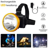 led headlamp rechargeable strong camping light outdoor waterproof led head lamp night fishing headlight built in lithium battery