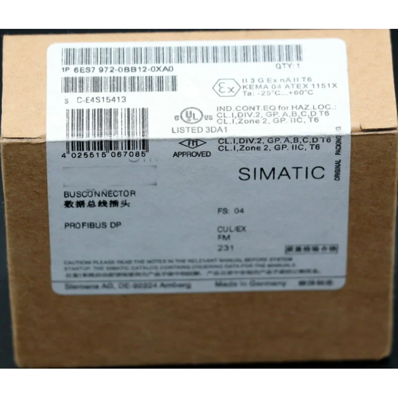 1 шт. оригинальный разъем для автобуса Profibus 6ES7972-0BB12-0XA0