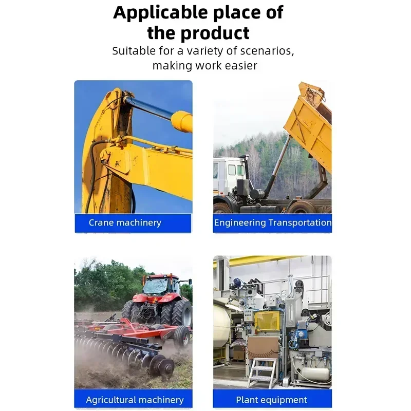 Штрихи 100-1000 мм Гидравлический масляный цилиндр Хромированный сверхмощный