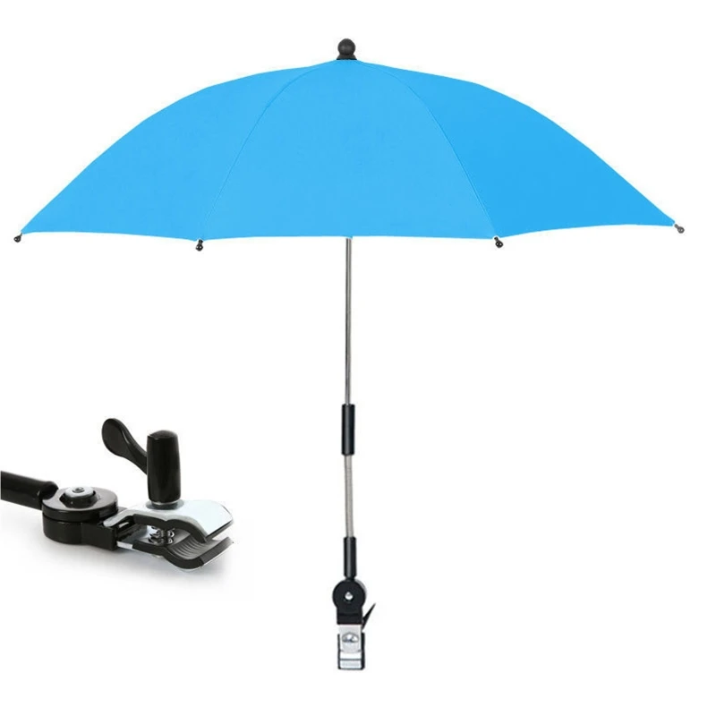 

Q9QB Baby Stroller Umbrella UV Sun Rain Protection Umbrella 360° Adjustable Sunshade