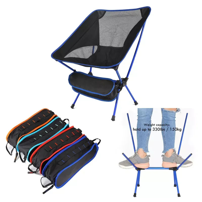

Сверхлегкий складной стул для кемпинга, рыбалки, барбекю, пешего туризма, рыбалки, пикника, уличные инструменты, дорожные складные стулья дл...