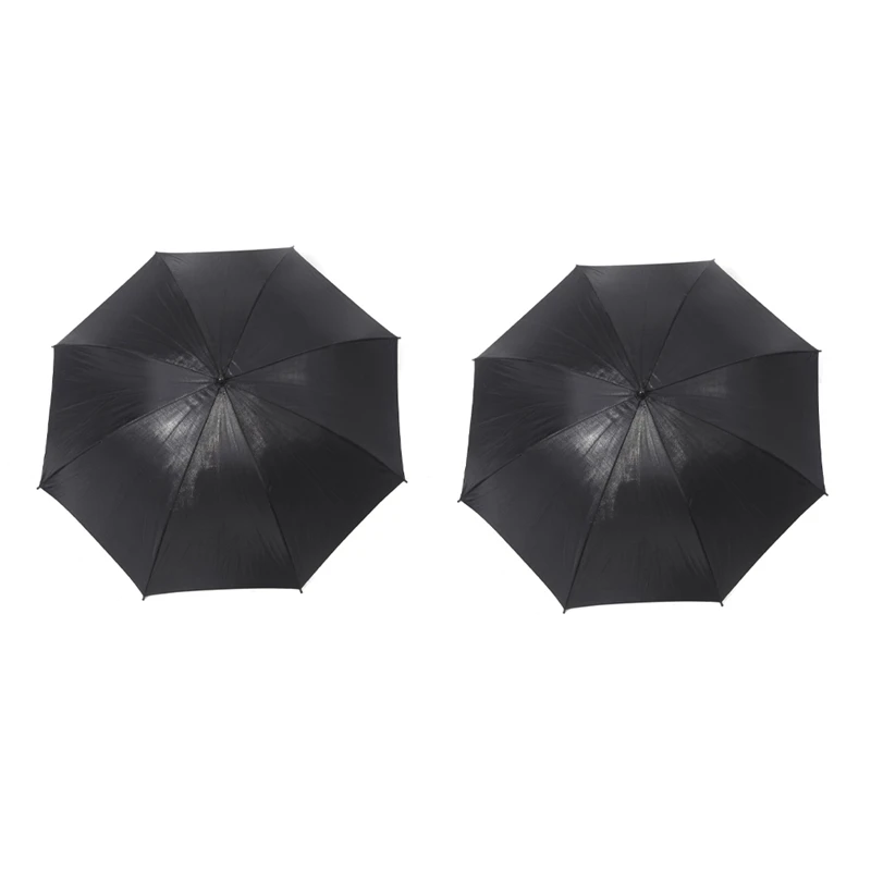 

2Pcs 83Cm 33In Studio Photo Strobe Flash Light Reflector Black Umbrella