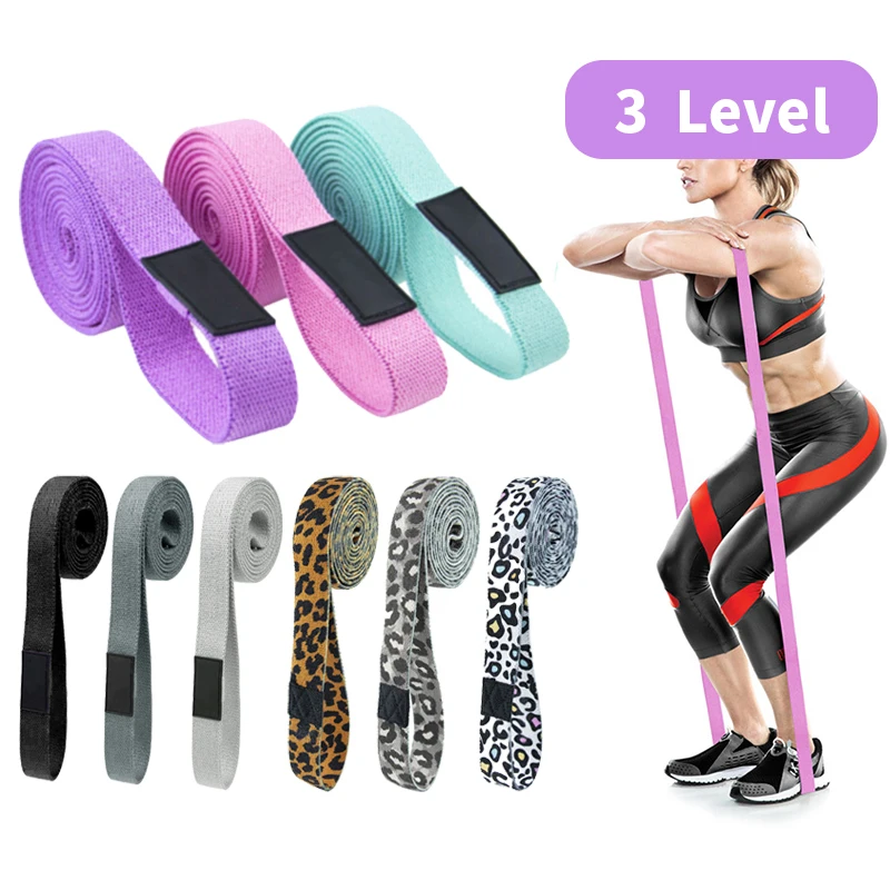 

2M Long Fabric Resistance Bands Bodybuilding Elastic Bands Fitness Yoga Auxiliary Stretching Strap Exercise Belt Workout Bands