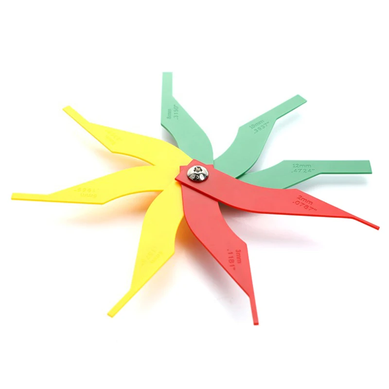 

New 8 In 1 Brake Pad Measuring Tool Gauge Feeler Tester Scale Lining Thickness Wear Meter Thickness Gauge Handy Measuring