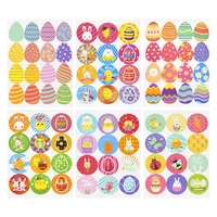 18 sheets easter gift sealing stickers self adhesive paper sticker label kids kindergarten nursery supplies happy easter decor
