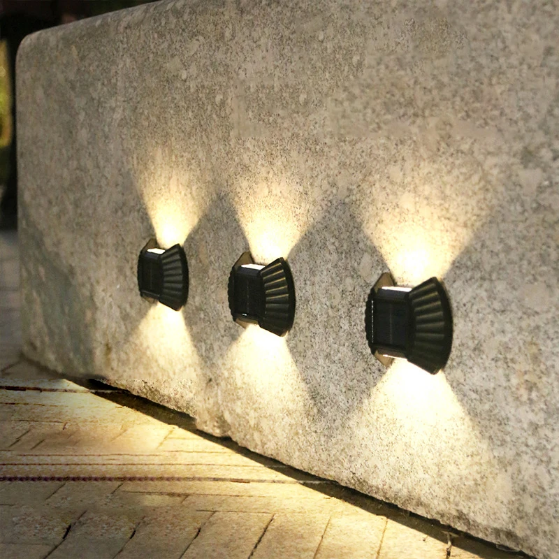 

Solar LED Balcony Light Outdoor Waterproof Garden Fence Decoration Solar Lamp Smart Light Control Induction Wall Stair Lighting