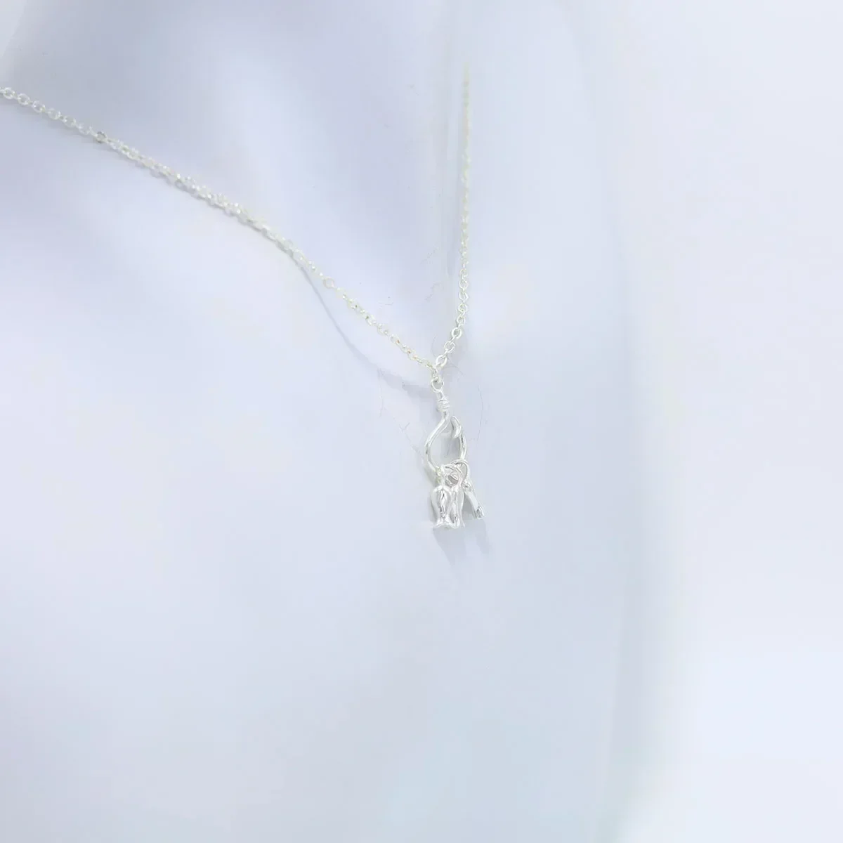 Серебряное простое Гавайское ожерелье с подвеской в виде рыболовного крючка для